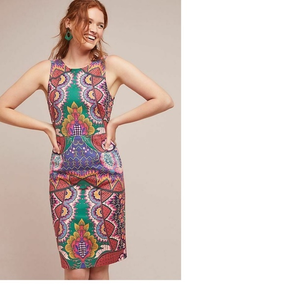 Anthropologie KALEIDOSCOPE COLUMN DRESS - Picture 3 of 7